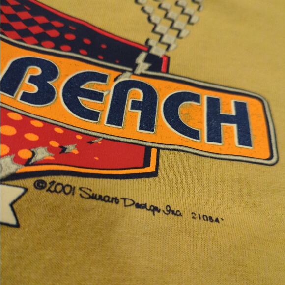 VTG Daytona Beach Florida Adult Medium Shirt Vacation Retro Nascar 2001 Y2K - Picture 3 of 8